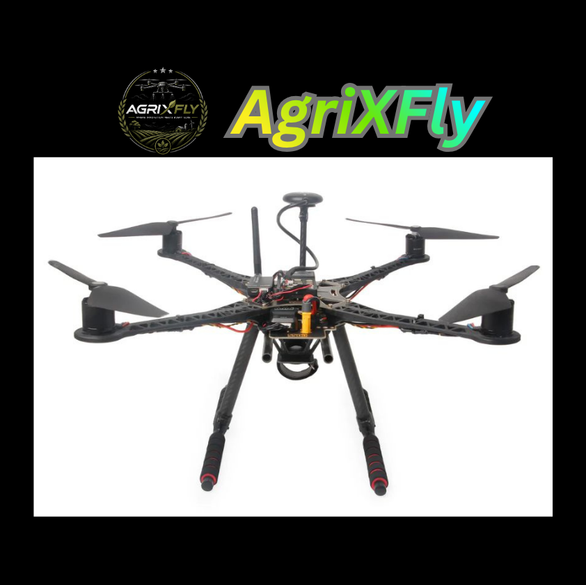 Drone over crop fields